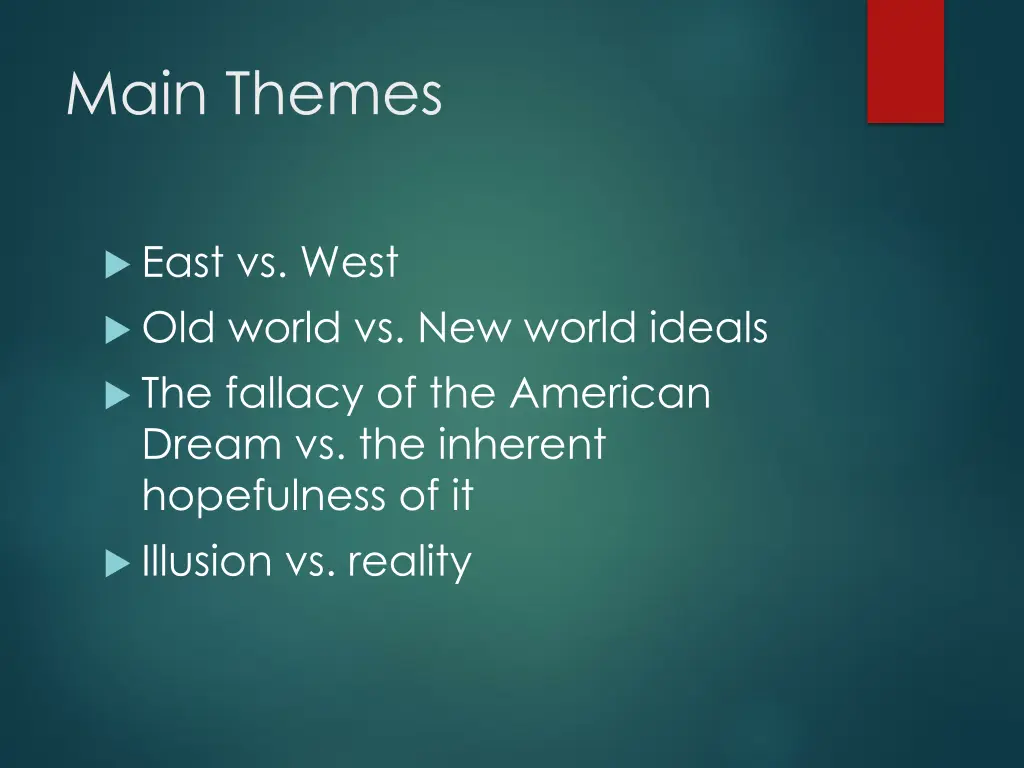 main themes