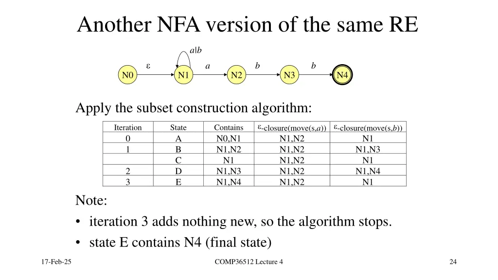 another nfa version of the same re