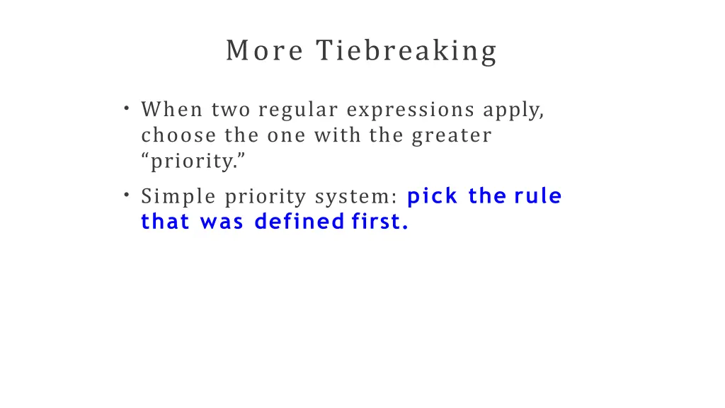 more tiebreaking