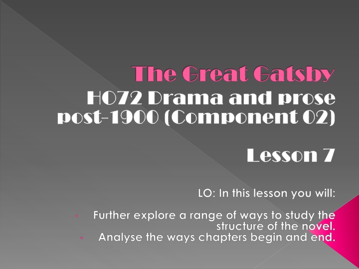 the great gatsby ho72 drama and prose ho72 drama
