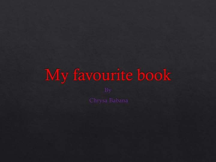 my favourite book by