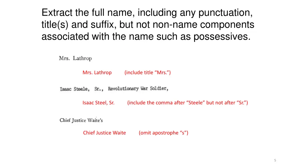 extract the full name including any punctuation