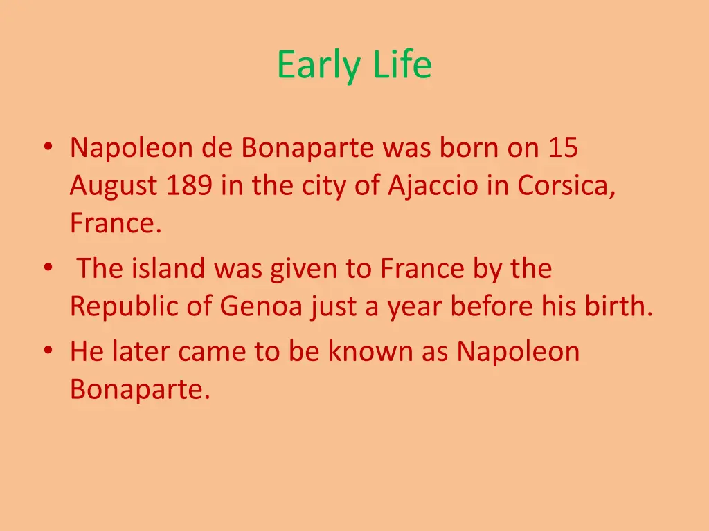 early life