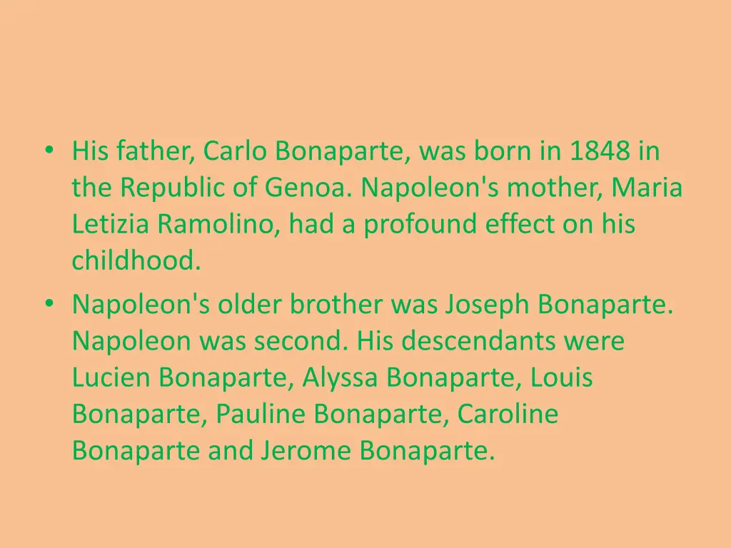 his father carlo bonaparte was born in 1848