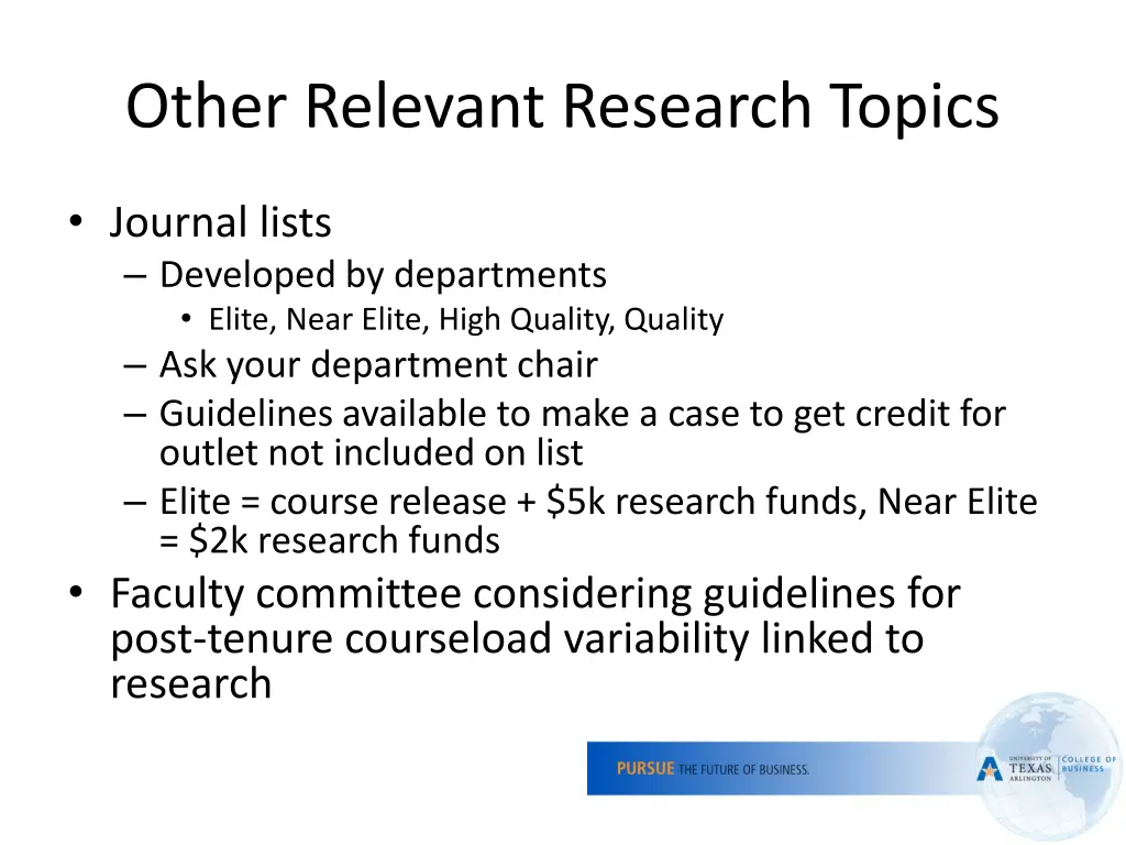 other relevant research topics