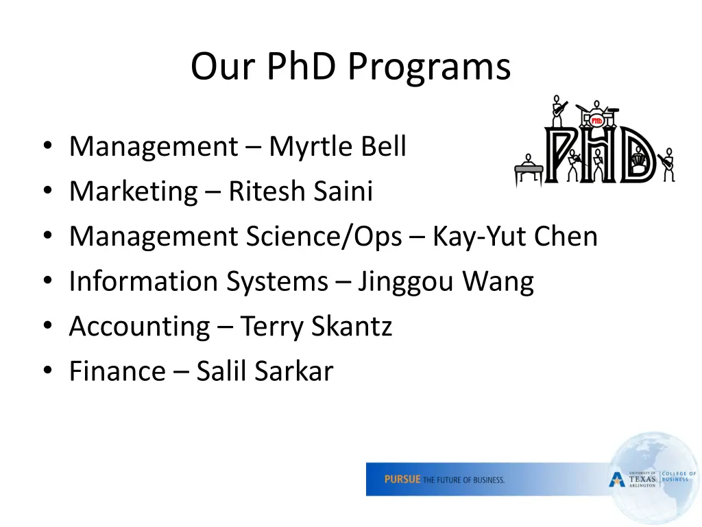 our phd programs