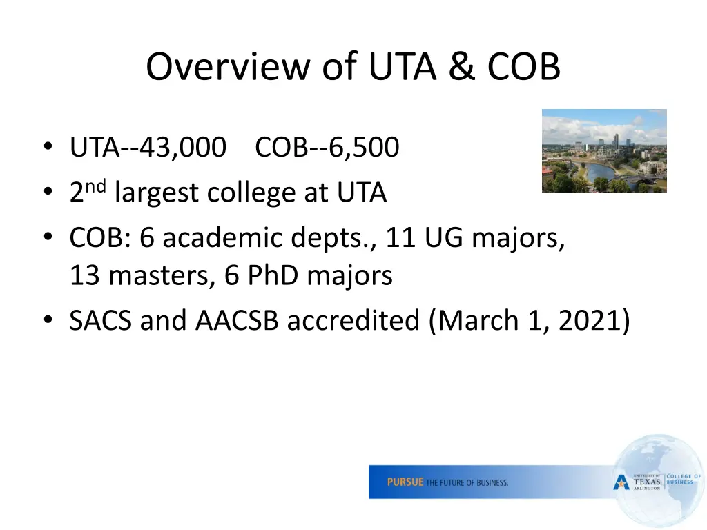 overview of uta cob