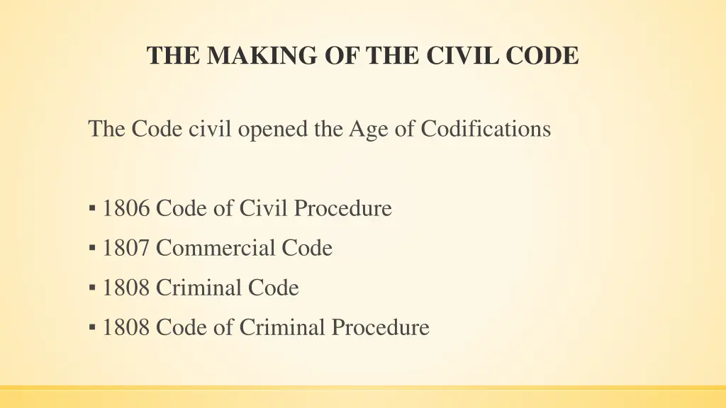 the making of the civil code
