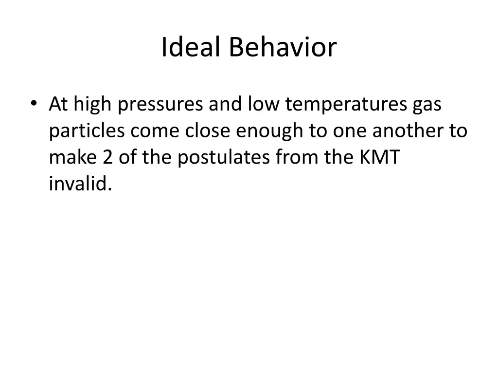 ideal behavior