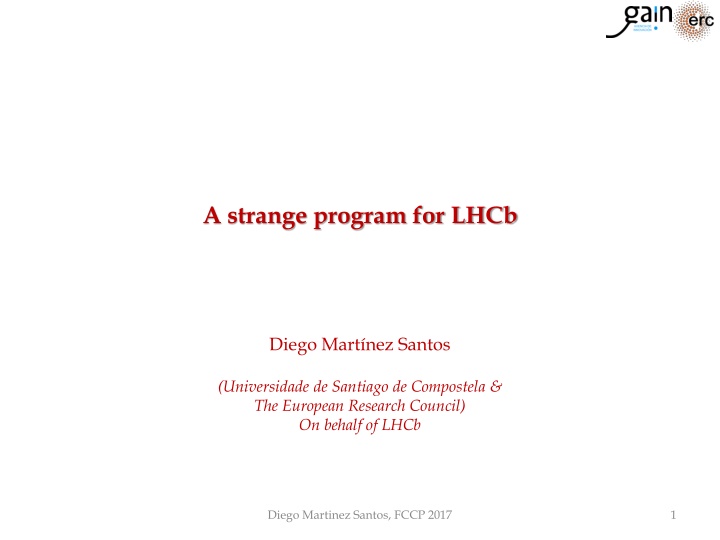 a strange program for lhcb