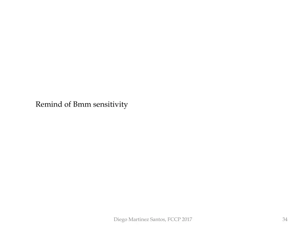remind of bmm sensitivity