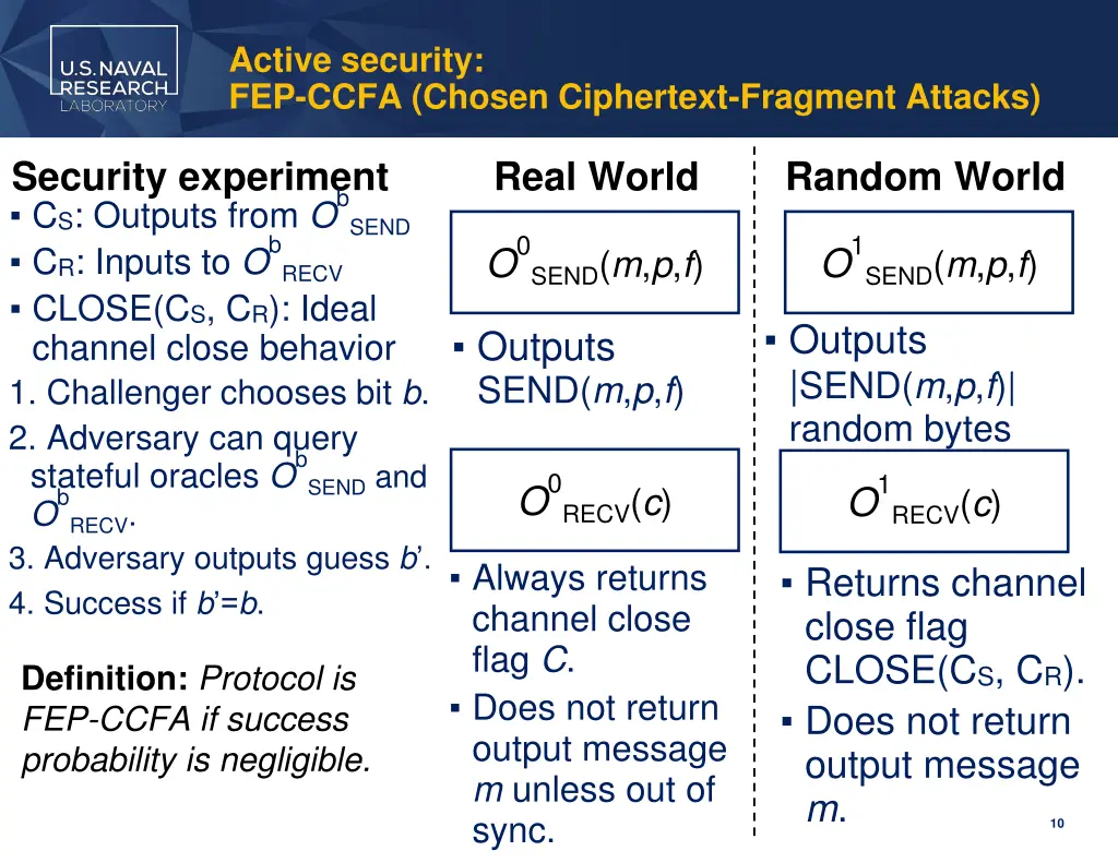 active security fep ccfa chosen ciphertext