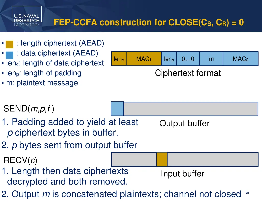 fep ccfa construction for close c s c r 0 5