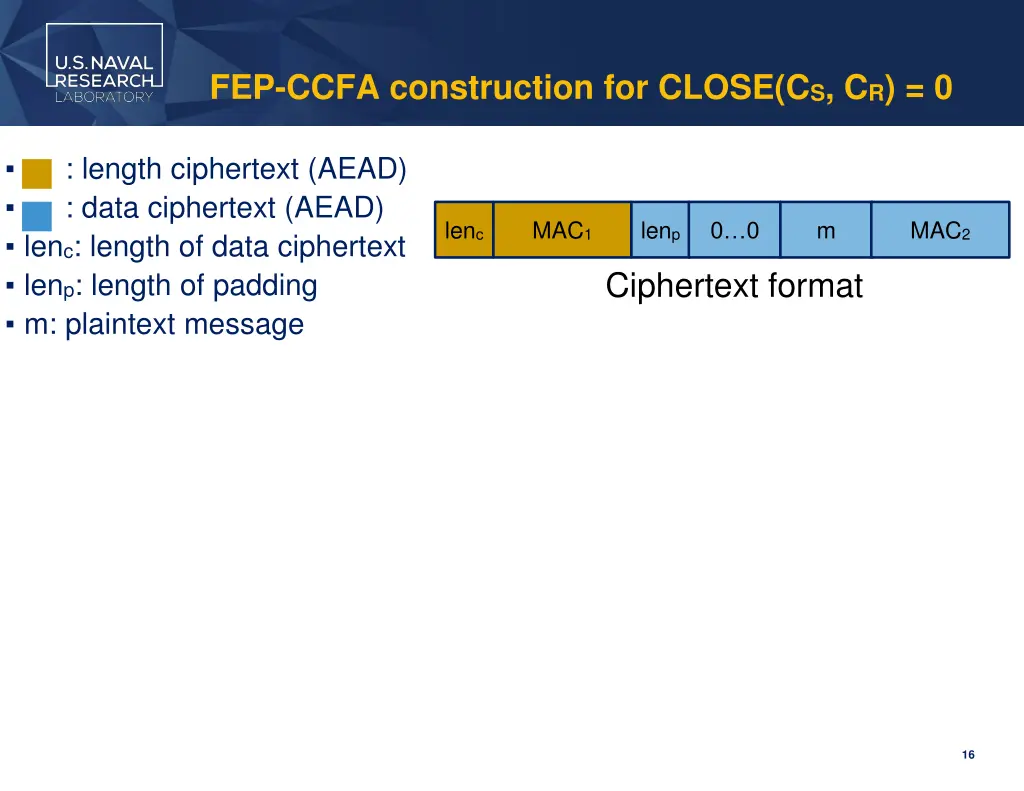 fep ccfa construction for close c s c r 0