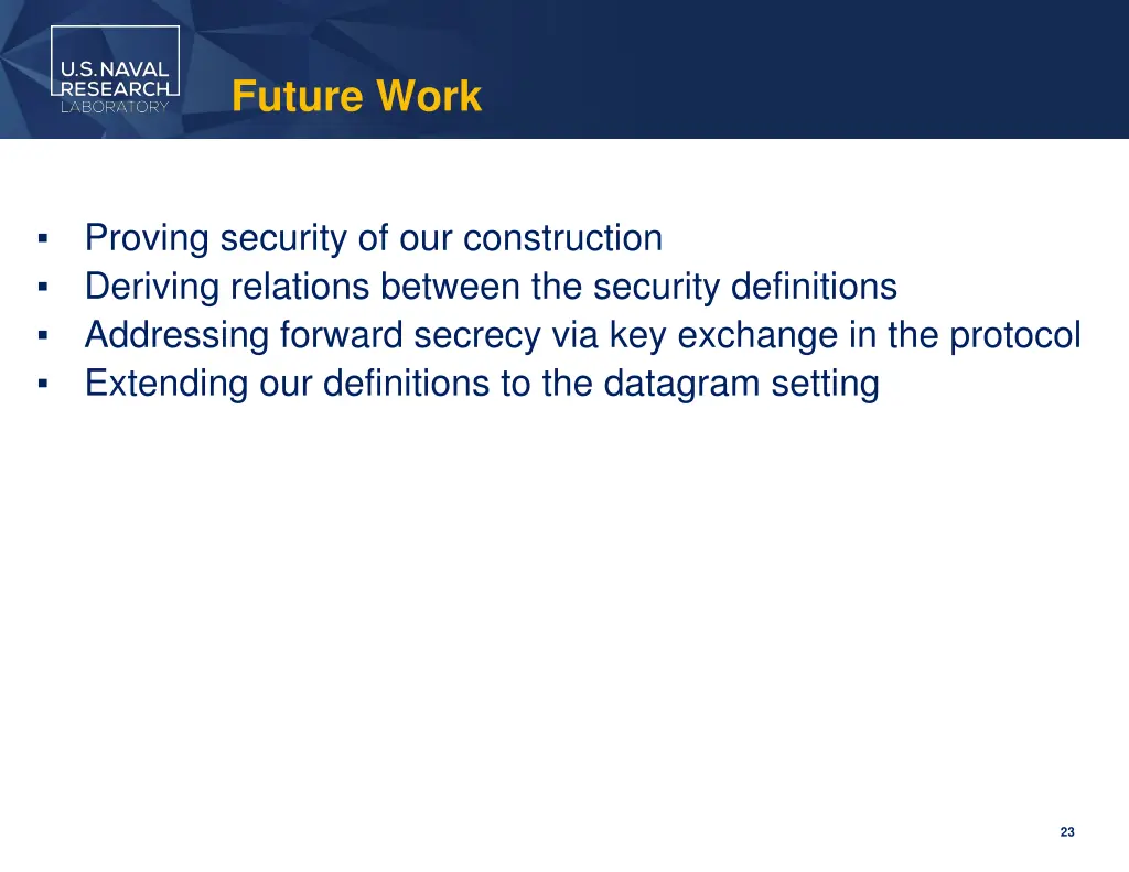 future work