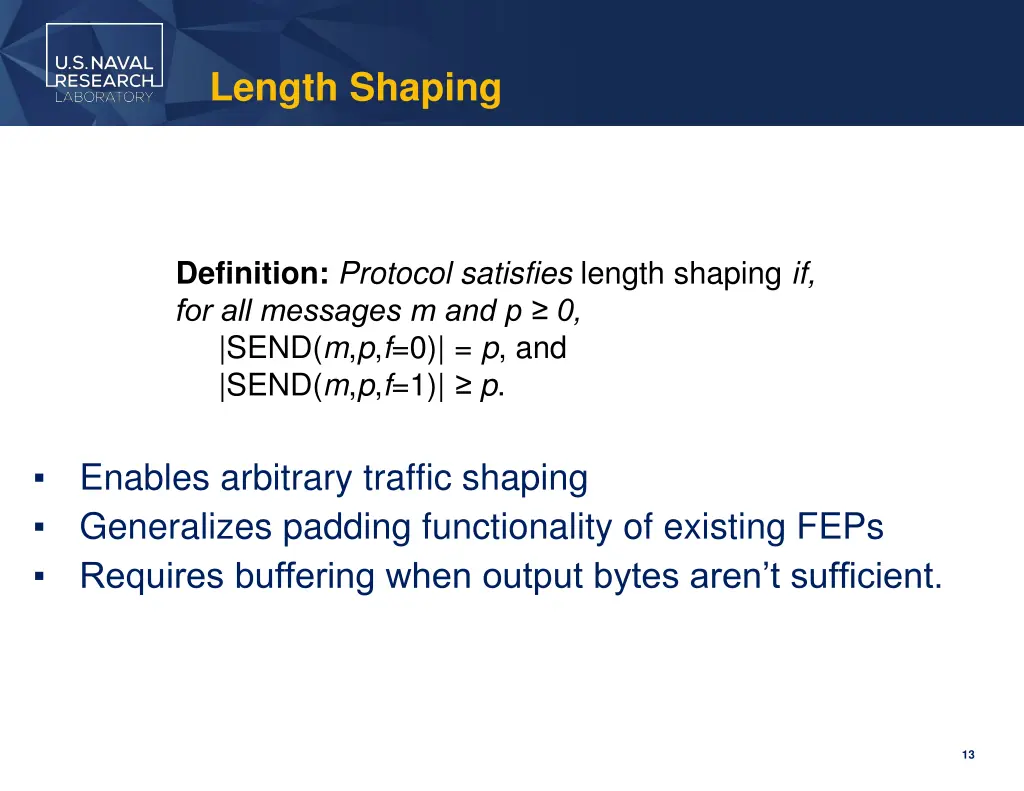 length shaping