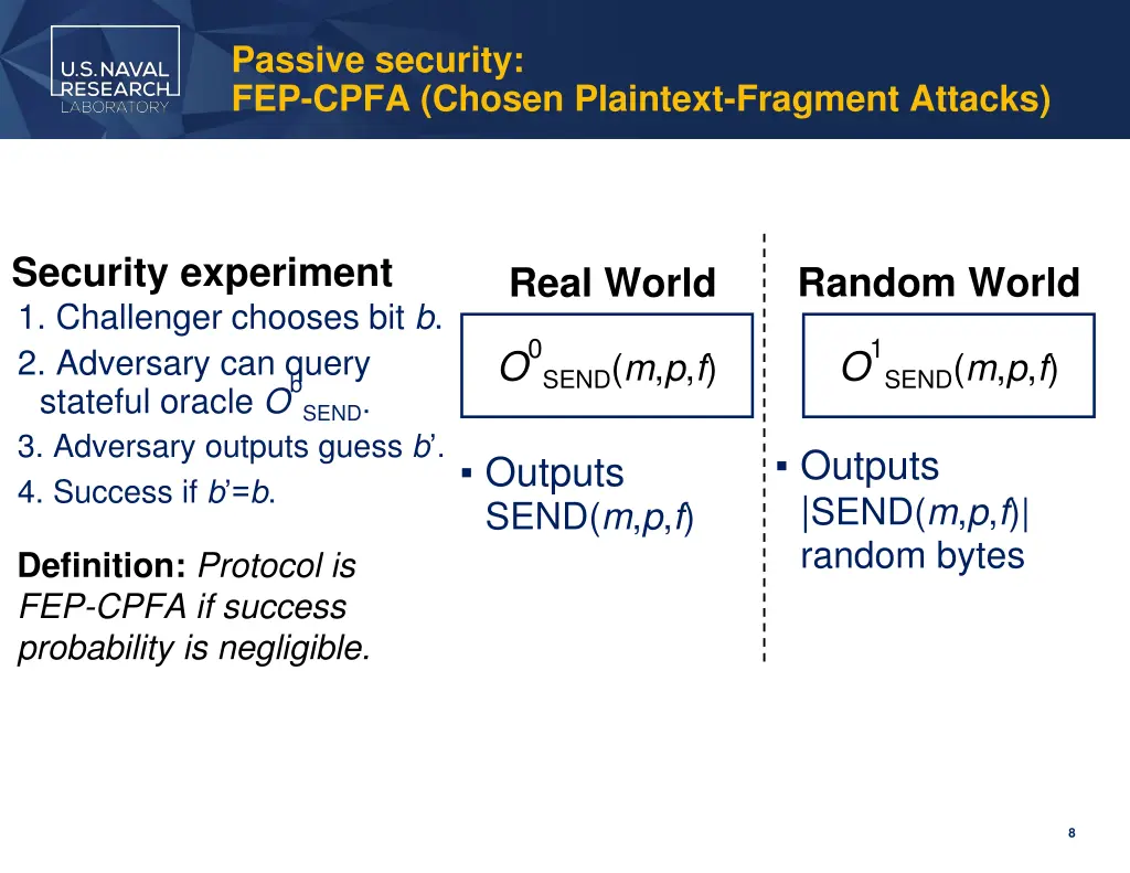 passive security fep cpfa chosen plaintext