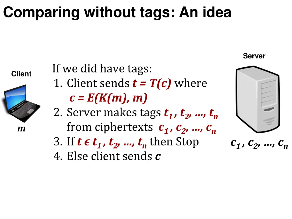 comparing without tags an idea 1