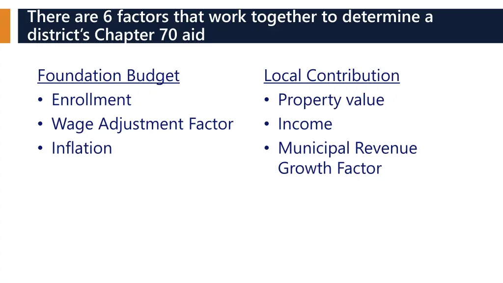 there are 6 factors that work together