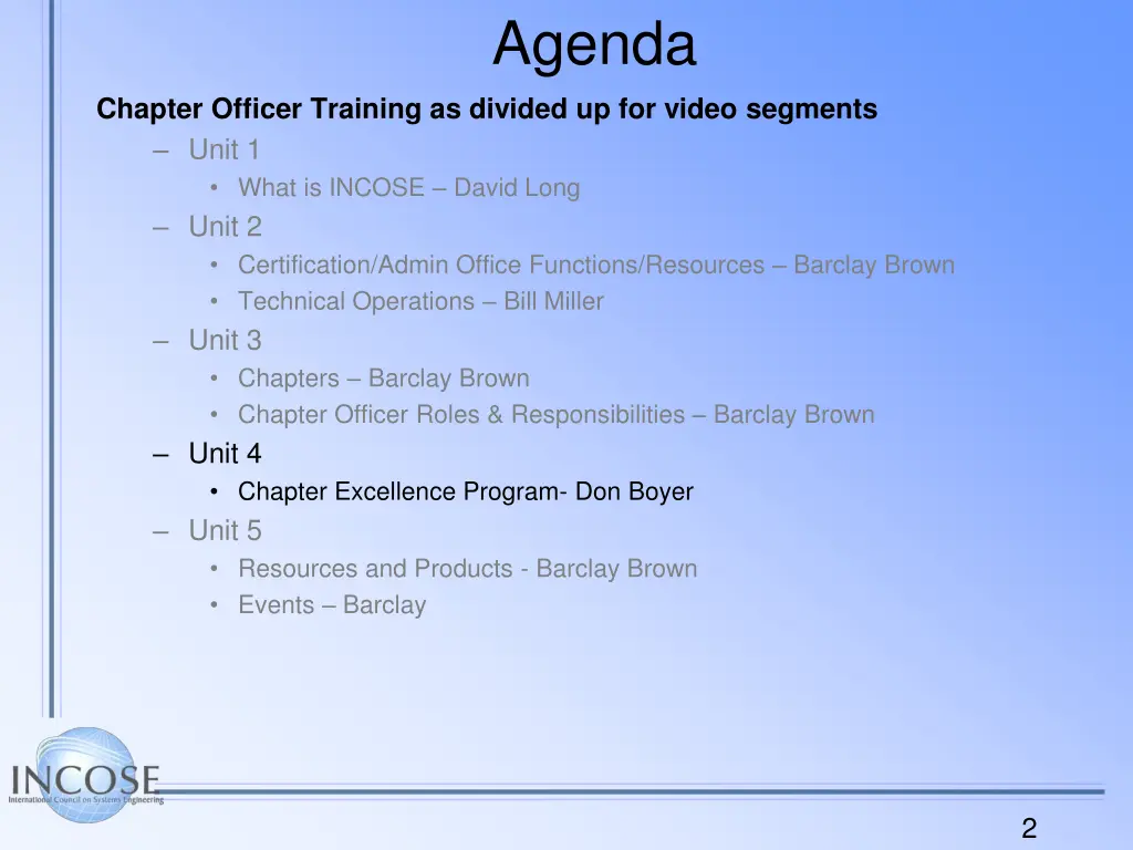 agenda