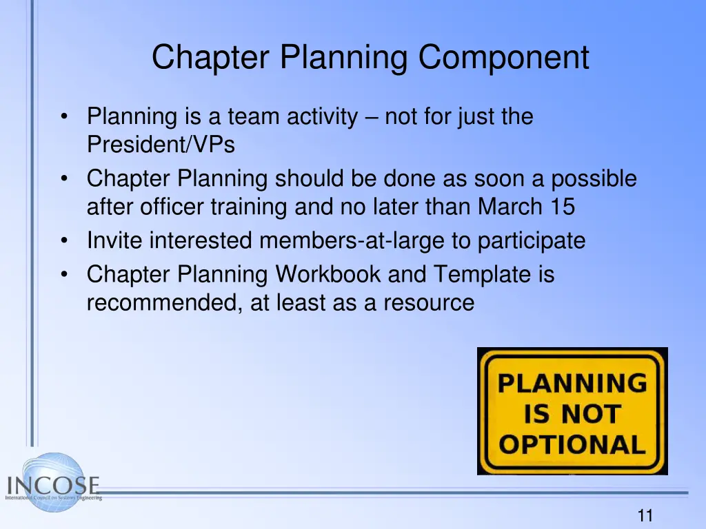 chapter planning component