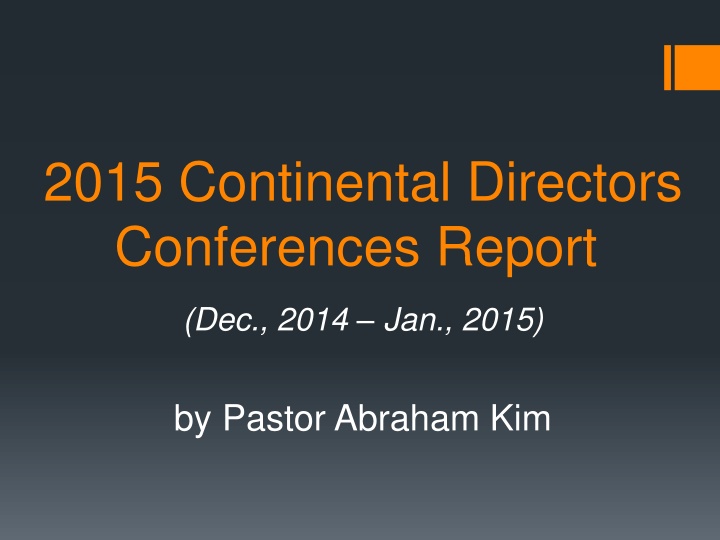 2015 continental directors conferences report