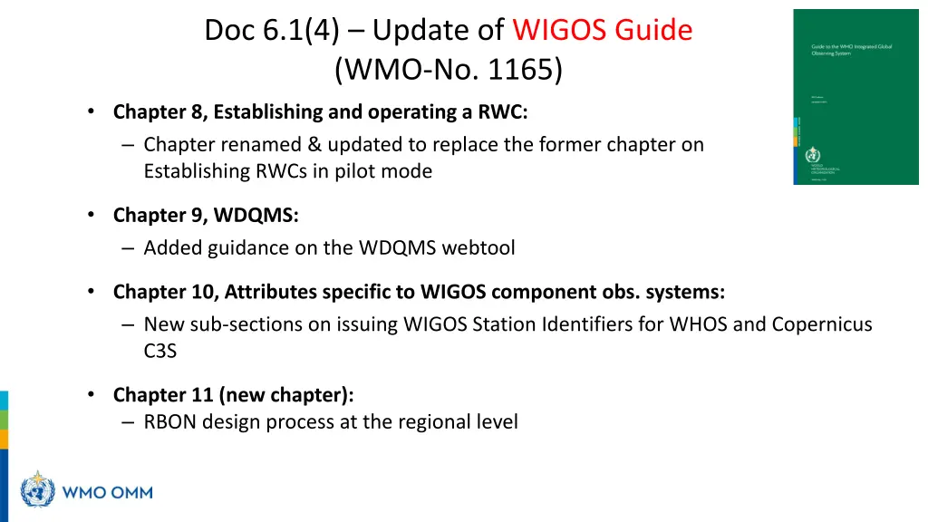 doc 6 1 4 update of wigos guide wmo no 1165 1