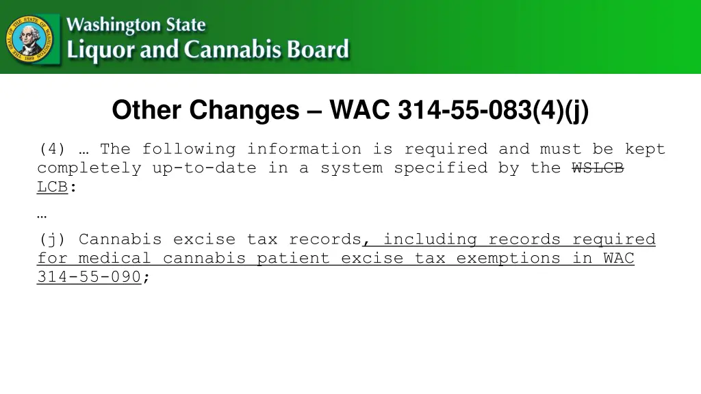 other changes wac 314 55 083 4 j