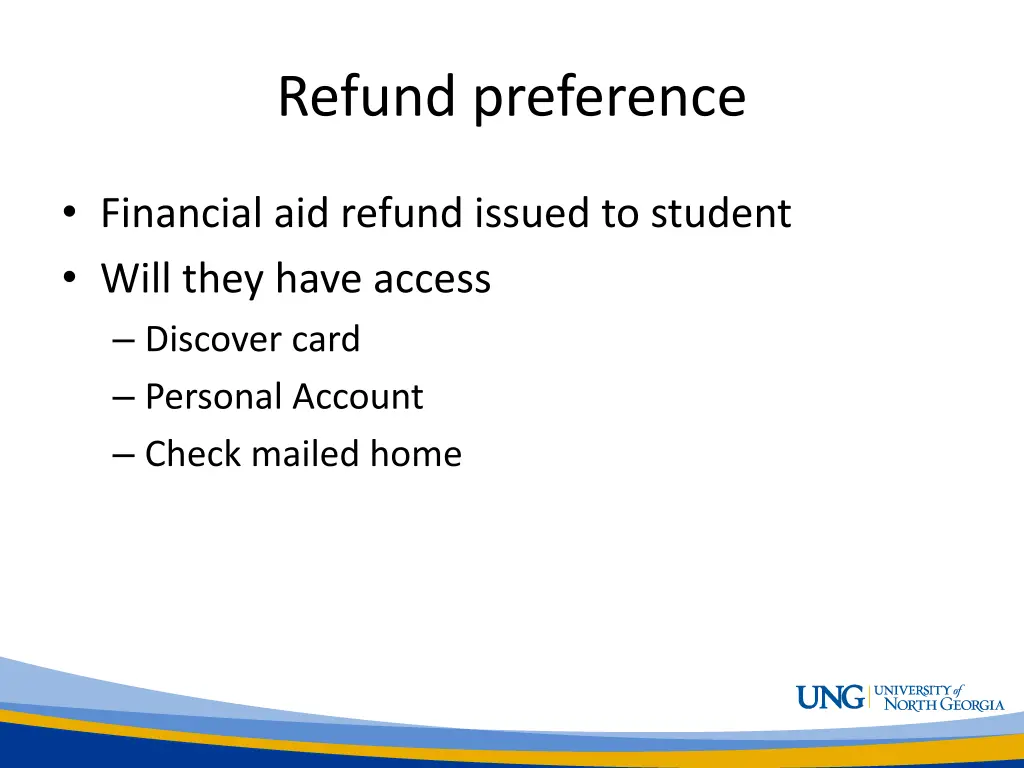 refund preference