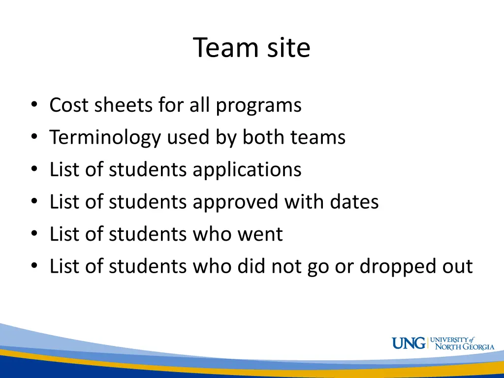 team site