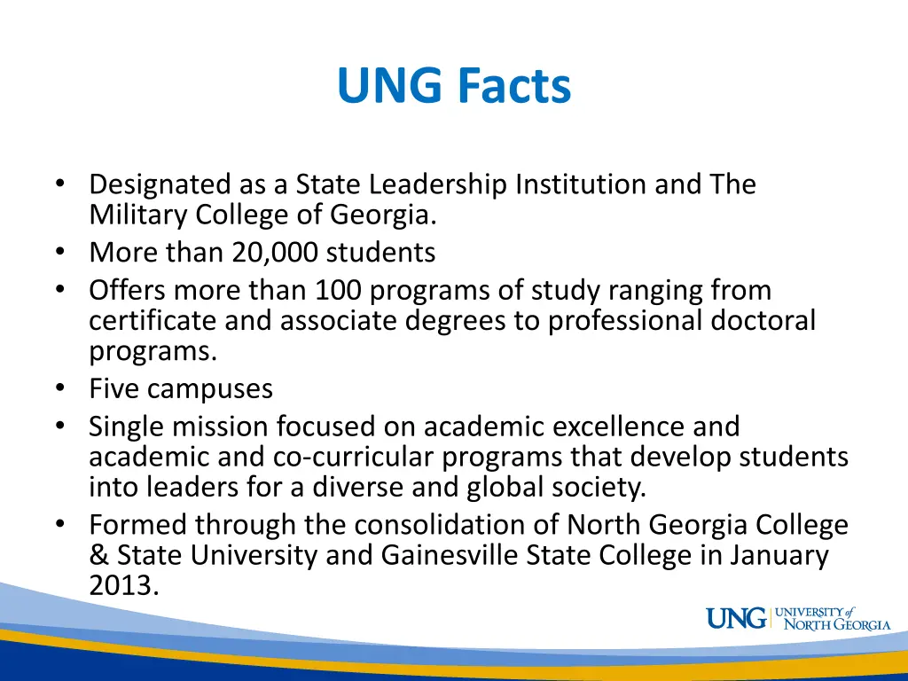 ung facts