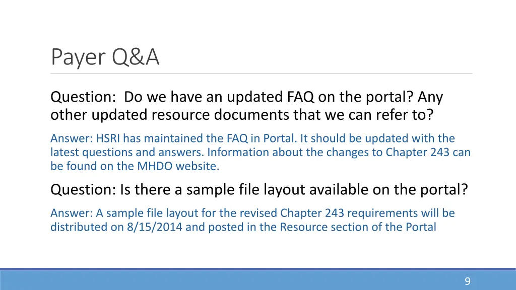 payer q a