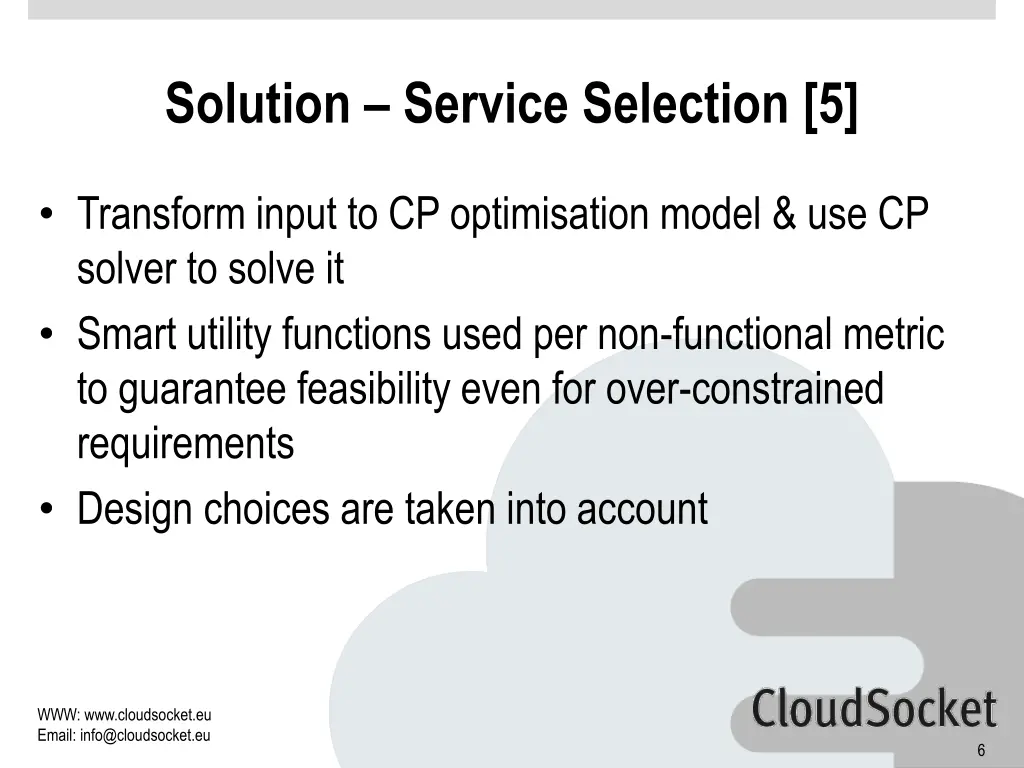 solution service selection 5