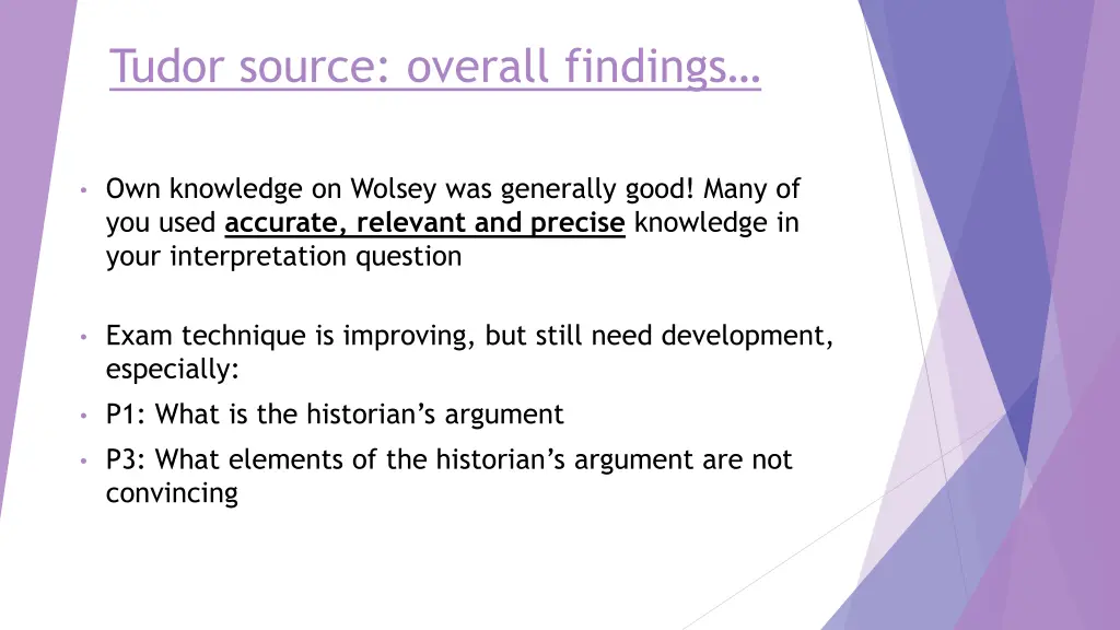 tudor source overall findings