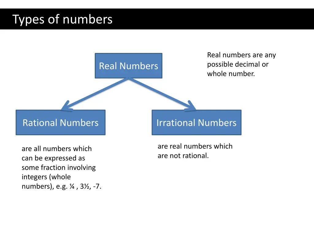 types of numbers