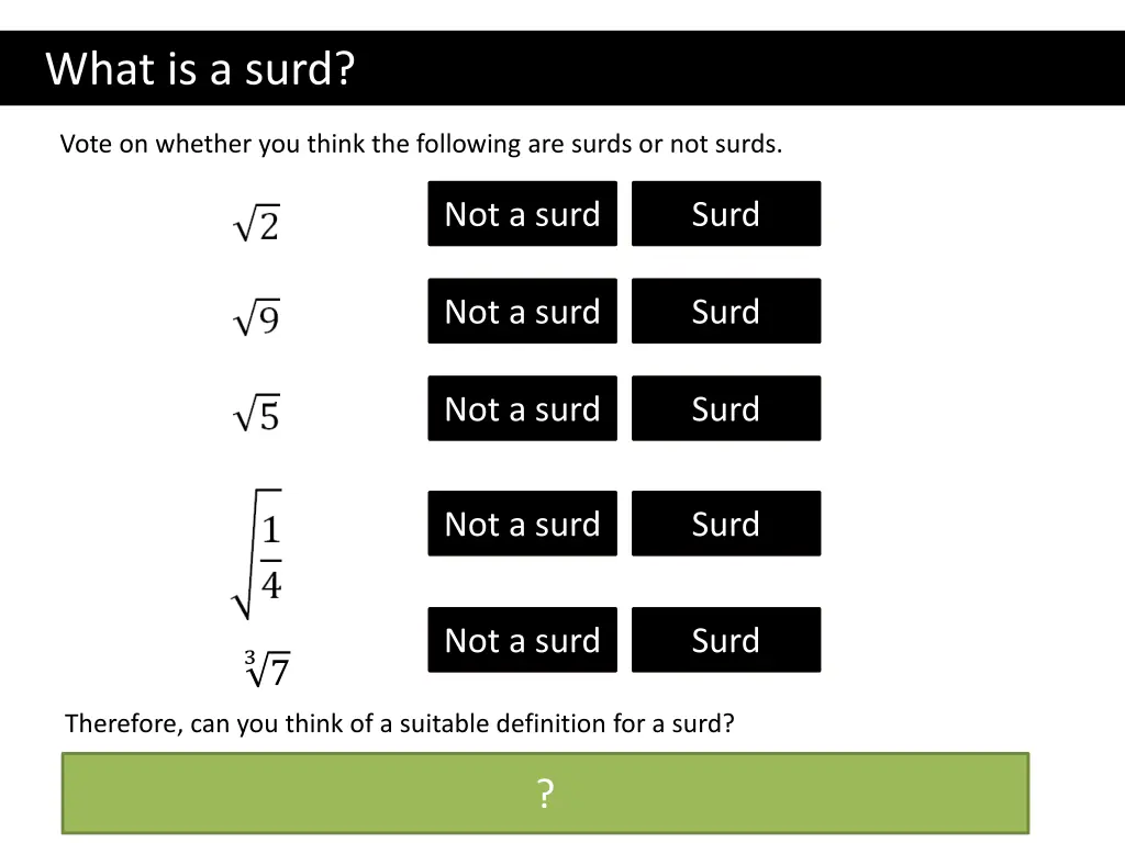 what is a surd