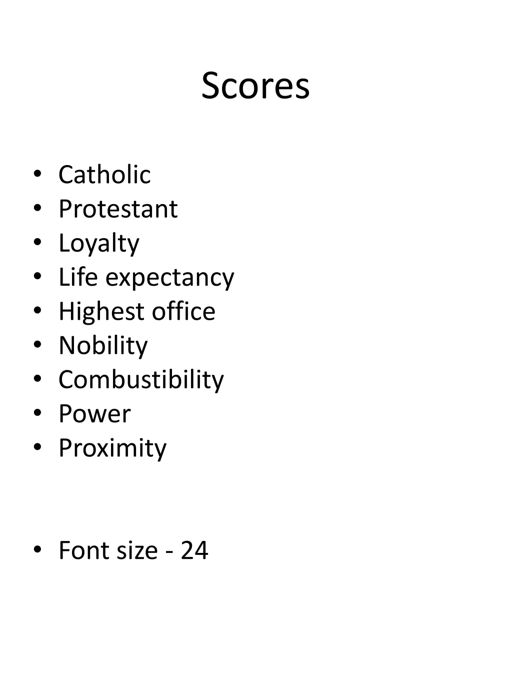 scores