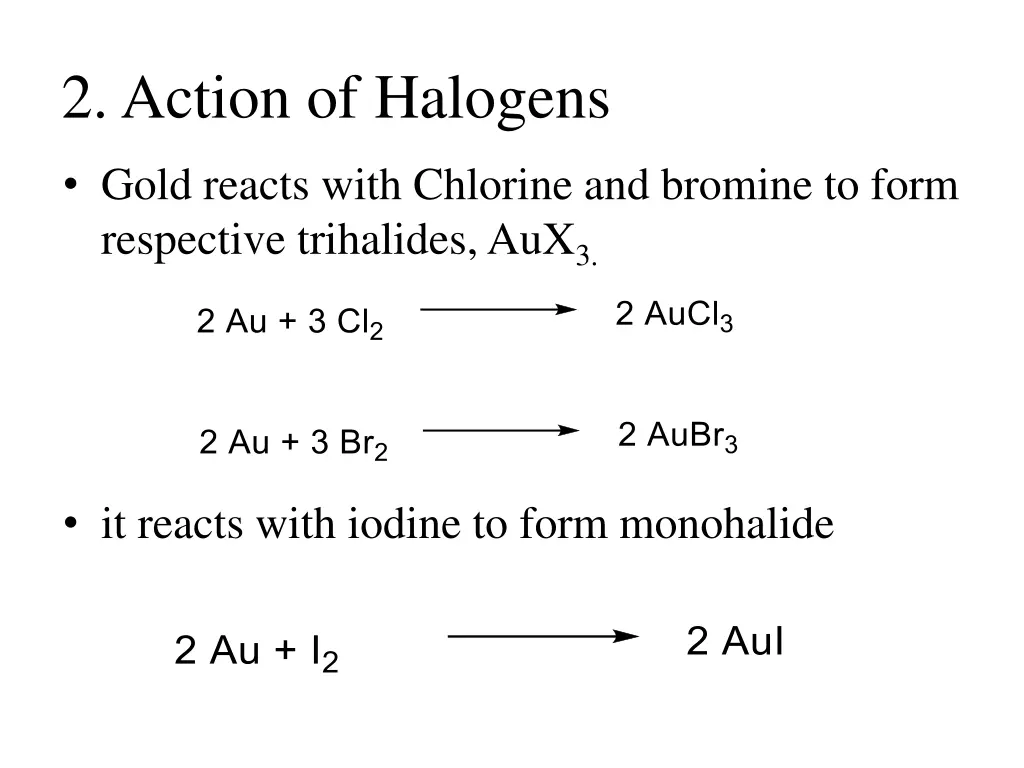 2 action of halogens
