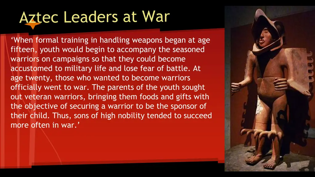 when formal training in handling weapons began
