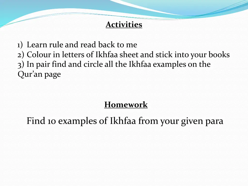 activities