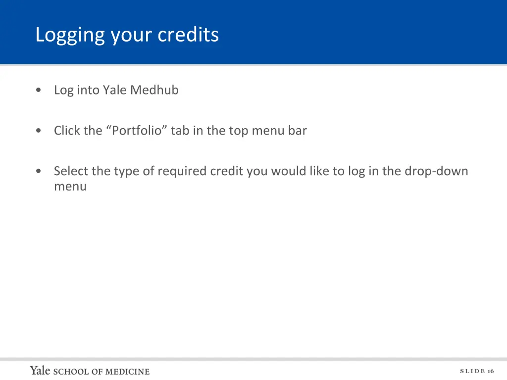 logging your credits