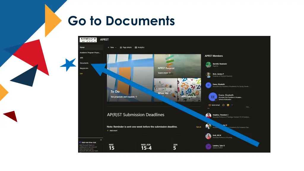 go to documents