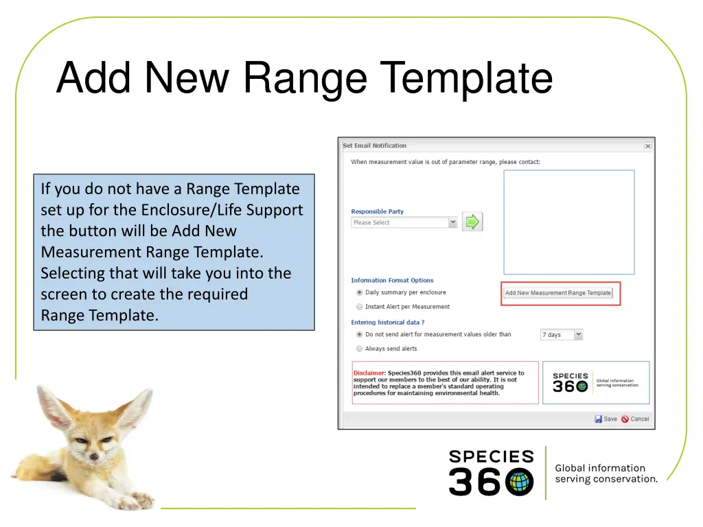 add new range template