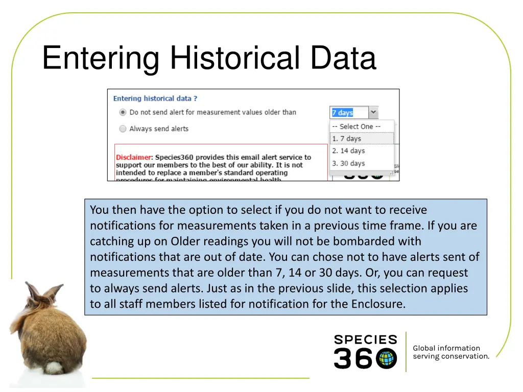 entering historical data