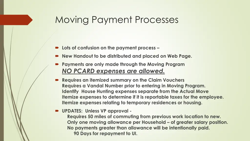moving payment processes