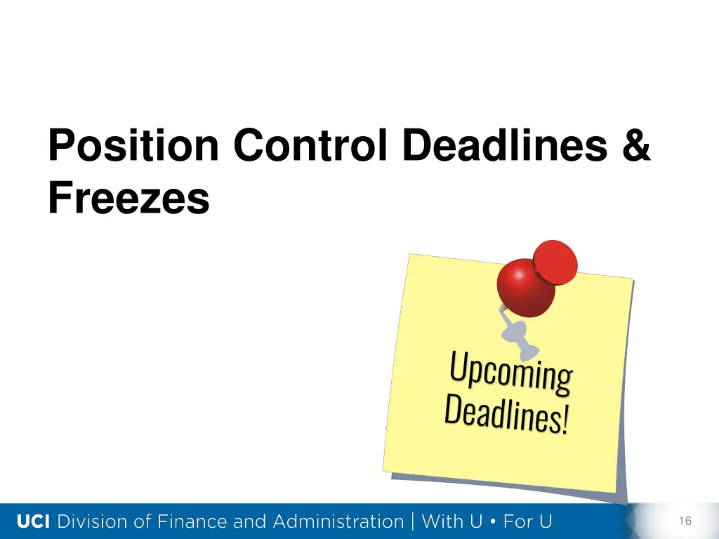 position control deadlines freezes