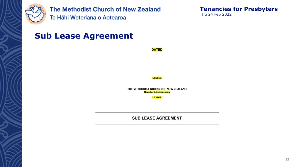 tenancies for presbyters thu 24 feb 2022 12