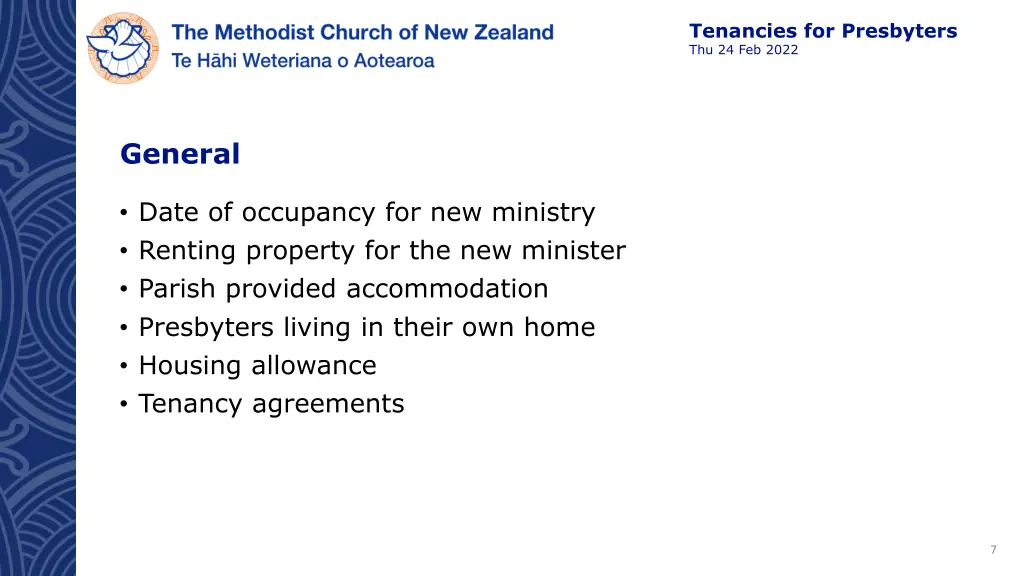 tenancies for presbyters thu 24 feb 2022 6
