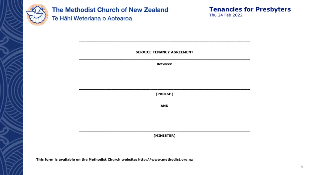 tenancies for presbyters thu 24 feb 2022 7
