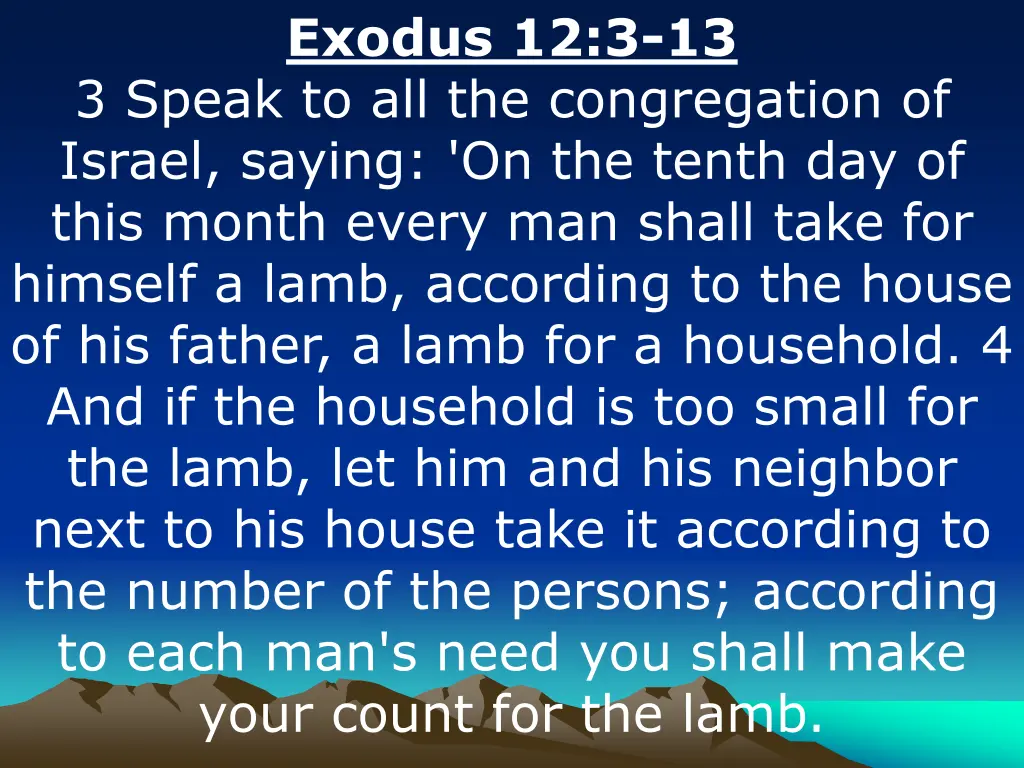 exodus 12 3 13 3 speak to all the congregation